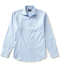 Murano Wardrobe Essentials Slim-Fit Textured Spread-Collar Woven Sportshirt
