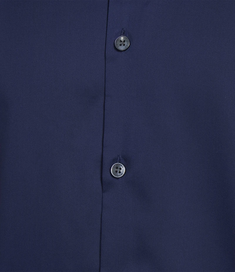 Murano Wardrobe Essentials Slim Fit Solid Sateen Long Sleeve Woven Shirt