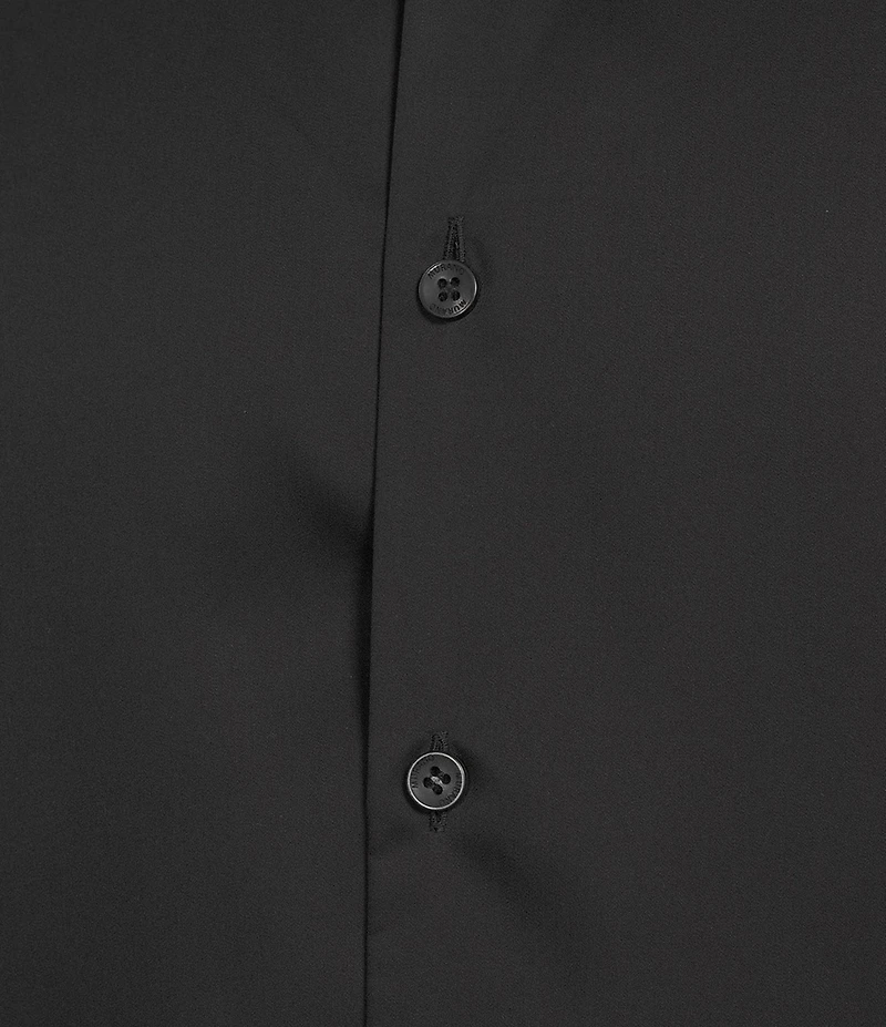 Murano Wardrobe Essentials Slim Fit Solid Sateen Long Sleeve Woven Shirt