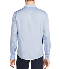 Murano Wardrobe Essentials Slim Fit Solid Sateen Long Sleeve Woven Shirt