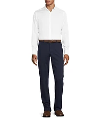 Murano Wardrobe Essentials Slim Fit Solid Sateen Long Sleeve Woven Shirt