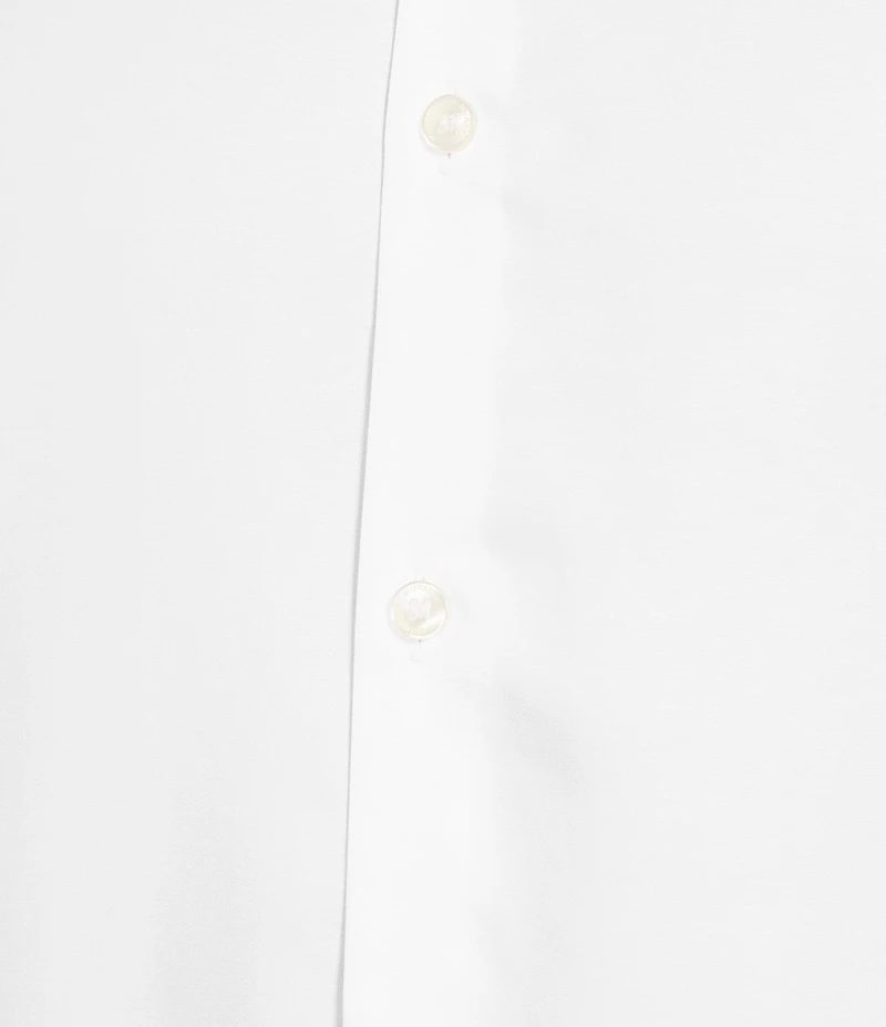 Murano Wardrobe Essentials Slim Fit Solid Sateen Long Sleeve Woven Shirt