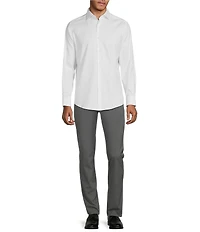 Murano Wardrobe Essentials Slim Fit Solid Stretch Twill Long Sleeve Woven Shirt
