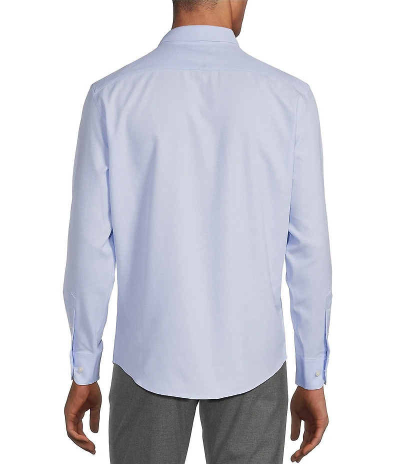 Murano Wardrobe Essentials Solid Dobby Stretch Long Sleeve Woven Shirt