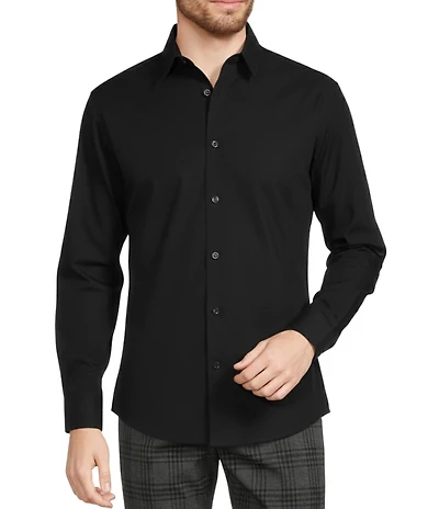 Murano Wardrobe Essentials Classic-Fit Solid Long-Sleeve Woven Shirt