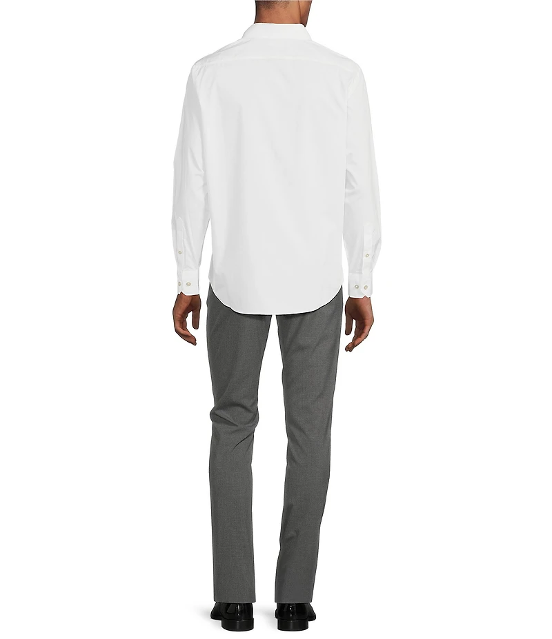 Murano Wardrobe Essentials Ultimate Modern Comfort Stretch Solid Long Sleeve Woven Shirt