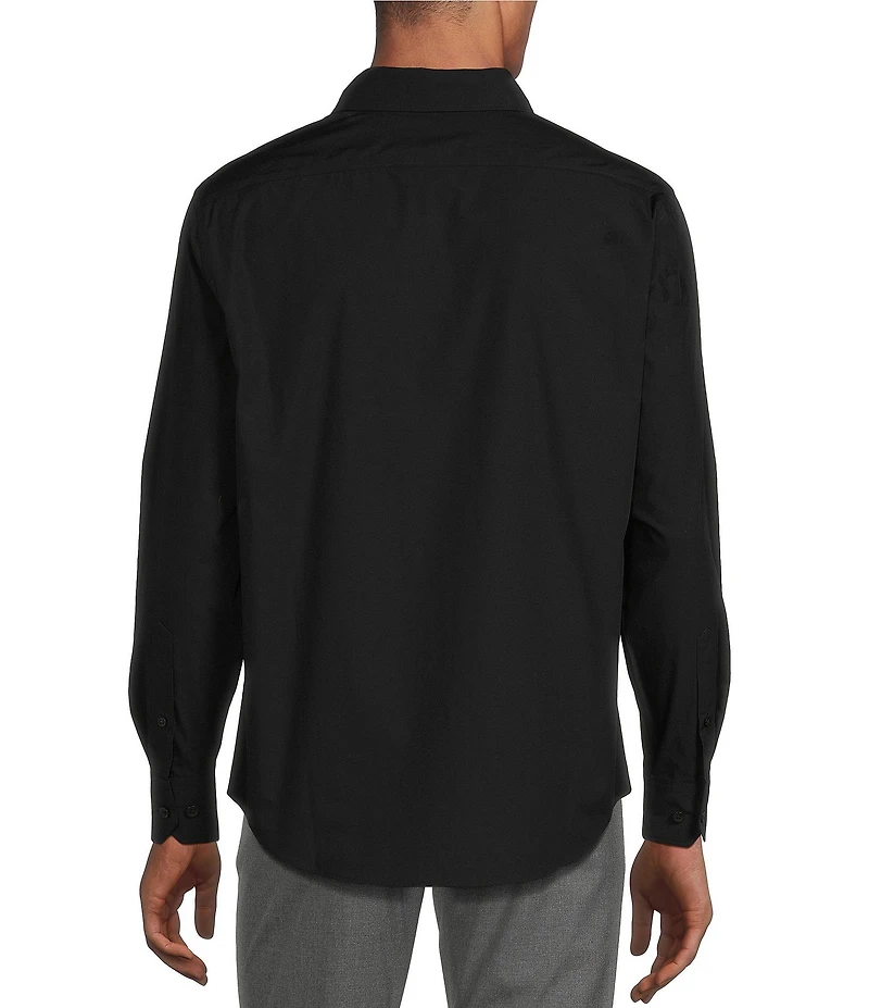 Murano Wardrobe Essentials Ultimate Modern Comfort Stretch Solid Long Sleeve Woven Shirt