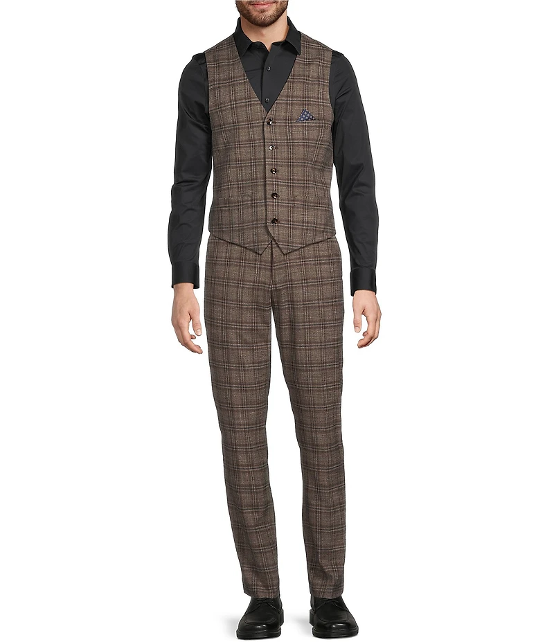 Murano Welt Plaid Suit Separates Vest