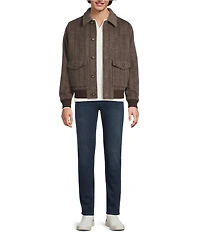 Murano Wool Herringbone Bomber Jacket