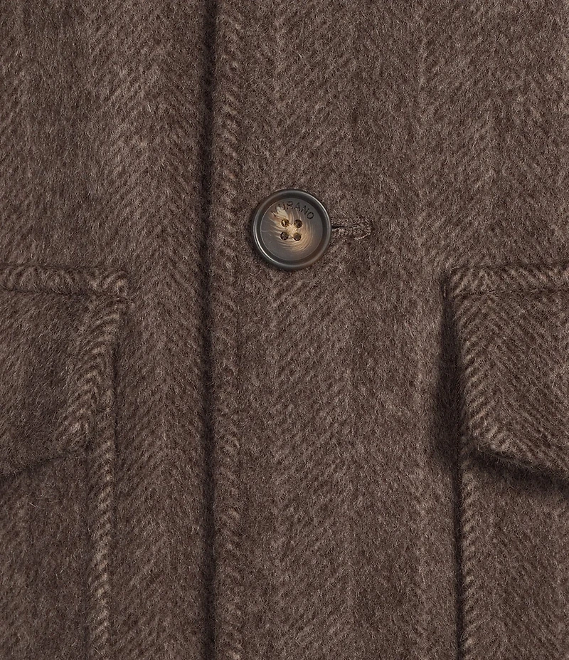 Murano Wool Herringbone Bomber Jacket