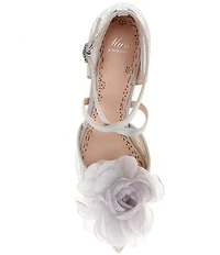 Muse by Marchesa Camellia Flower Ornamented Lace Dress Pumps