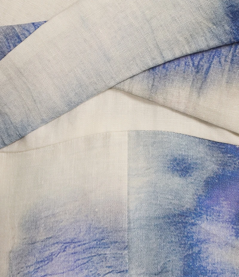 Muse by Marchesa Chloe Dye Print A-Line Linen Dress