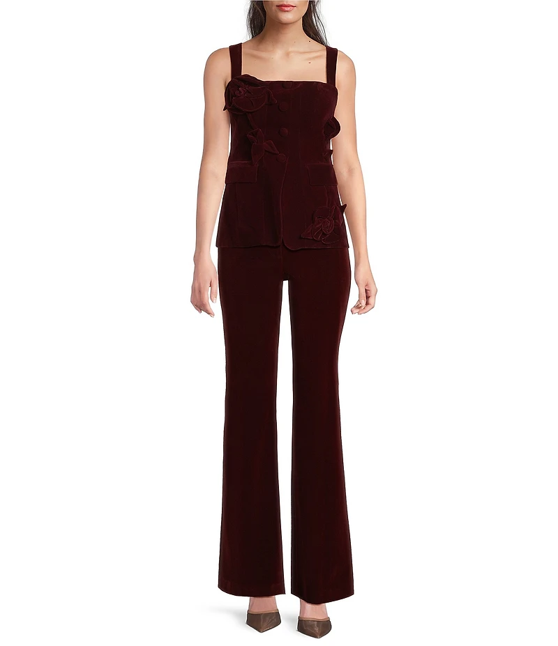 Muse by Marchesa Coordinating Rosalie Velvet Flare Leg Pants