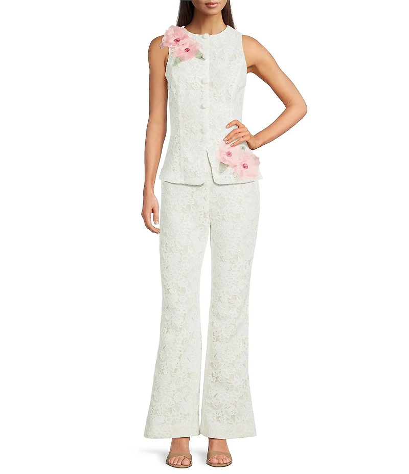 Muse by Marchesa Coordinating Rue Lace Flare Leg Pants