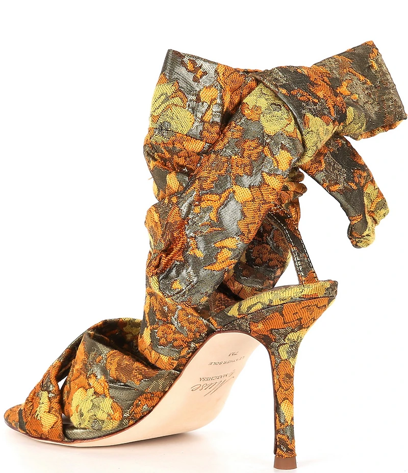 Muse by Marchesa Dahlia Jacquard Ankle Wrap Dress Sandals