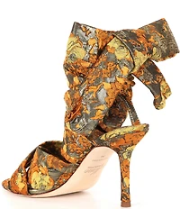 Muse by Marchesa Dahlia Jacquard Ankle Wrap Dress Sandals