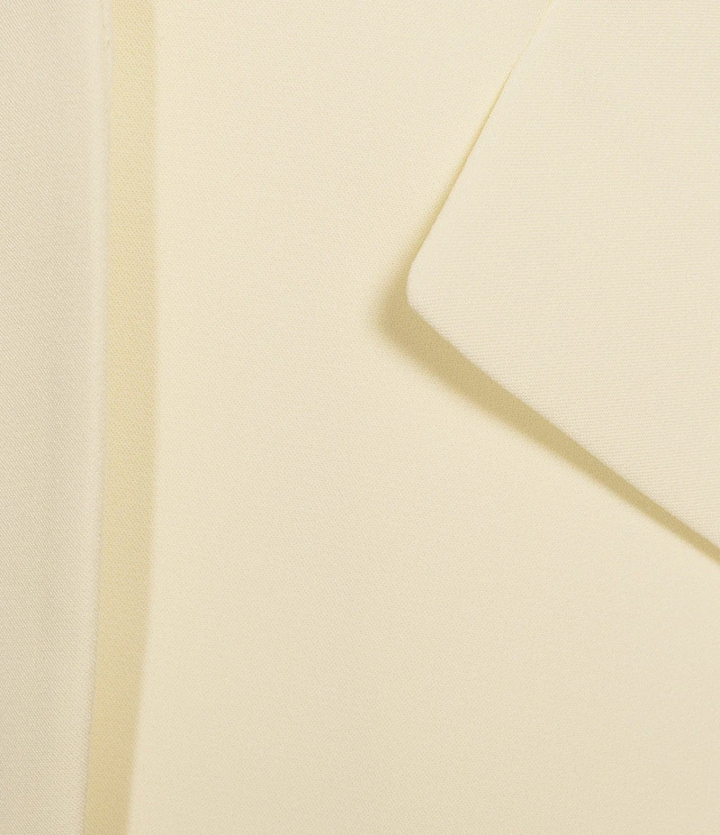 Muse by Marchesa Daphne Stretch Crepe Notch Lapel Collar Neck Long Sleeve One Button Blazer