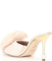 Muse by Marchesa Gabriella Chiffon Ruffle Ornament Dress Slide Sandals