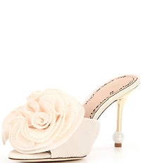 Muse by Marchesa Gabriella Chiffon Ruffle Ornament Dress Slide Sandals