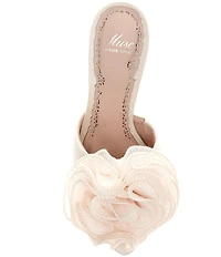 Muse by Marchesa Gabriella Chiffon Ruffle Ornament Dress Slide Sandals