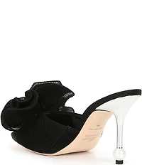 Muse by Marchesa Gabriella Chiffon Ruffle Ornament Dress Slide Sandals