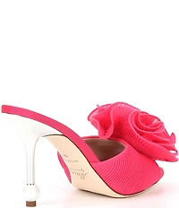 Muse by Marchesa Gabriella Chiffon Ruffle Ornament Dress Slide Sandals