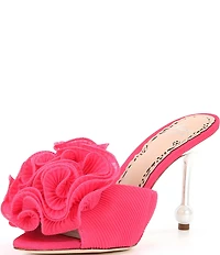 Muse by Marchesa Gabriella Chiffon Ruffle Ornament Dress Slide Sandals