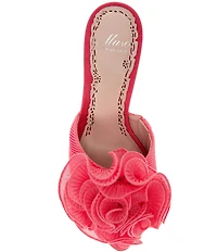 Muse by Marchesa Gabriella Chiffon Ruffle Ornament Dress Slide Sandals
