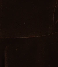 Muse by Marchesa Grove Woven Velvet 3D Rosettes Scoop Neck Tank Strap Peplum Coordinating Top