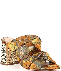 Muse by Marchesa Iris Knotted Jacquard Dress Slide Sandals