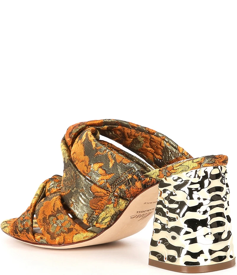 Muse by Marchesa Iris Knotted Jacquard Dress Slide Sandals