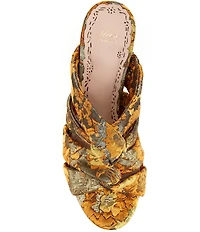 Muse by Marchesa Iris Knotted Jacquard Dress Slide Sandals