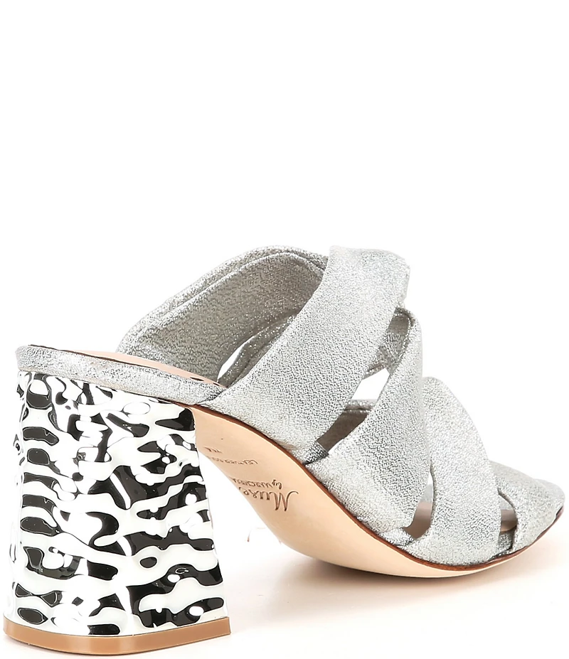 Muse by Marchesa Iris Knotted Metallic Dress Slide Sandals