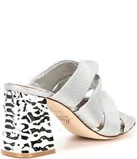 Muse by Marchesa Iris Knotted Metallic Dress Slide Sandals