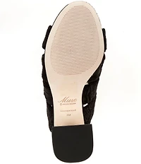 Muse by Marchesa Iris Printed Velvet Knotted Dress Slide Sandals