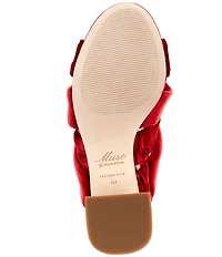 Muse by Marchesa Iris Velvet Knotted Dress Slide Sandals