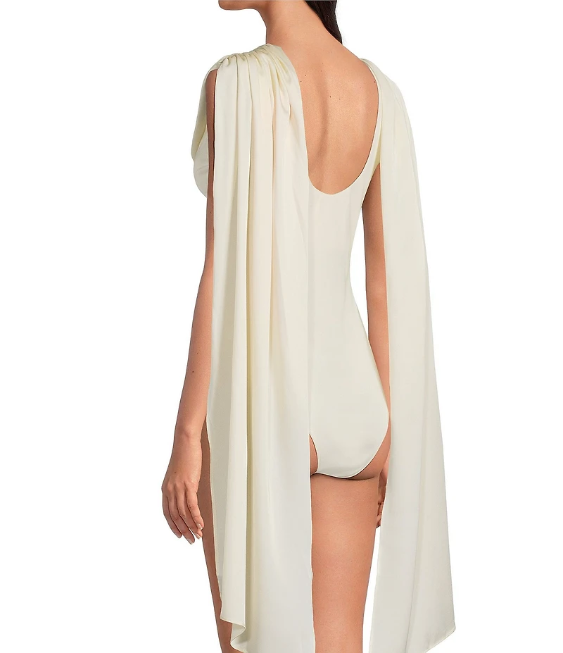 Muse by Marchesa June Cowl Neck Draped Bodysuit
