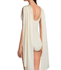 Muse by Marchesa June Cowl Neck Draped Bodysuit