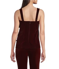Muse by Marchesa Laurel Velvet Applique Sleeveless Button Up Coordinating Vest