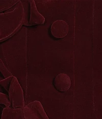 Muse by Marchesa Laurel Velvet Applique Sleeveless Button Up Coordinating Vest