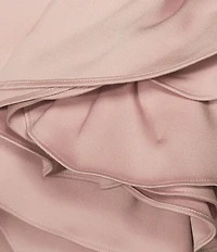 Muse by Marchesa Stretch Mikado Rosette Pencil Mini Skirt