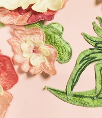 Muse by Marchesa Tiffany Stretch Crepe Floral Applique Strapless Gown