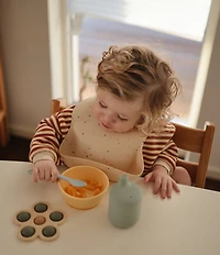 Mushie Confetti Print Silicone Baby Bib