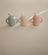 Mushie Silicone Training Cup + Straw
