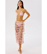 My Beachy Side Fleur Hand Crocheted 3D Floral Maxi Skirt Cover-Up