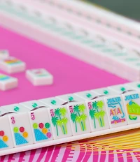 My Fair Mahjong Neoprene Tropical Palm Print Mahjong Mat