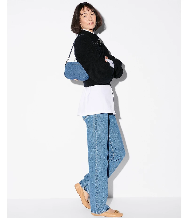 MZ Wallace Crosby Mini Denim Crossbody Bag