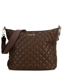 MZ Wallace Crosby Quilted Nylon Hobo Shoulder Bag