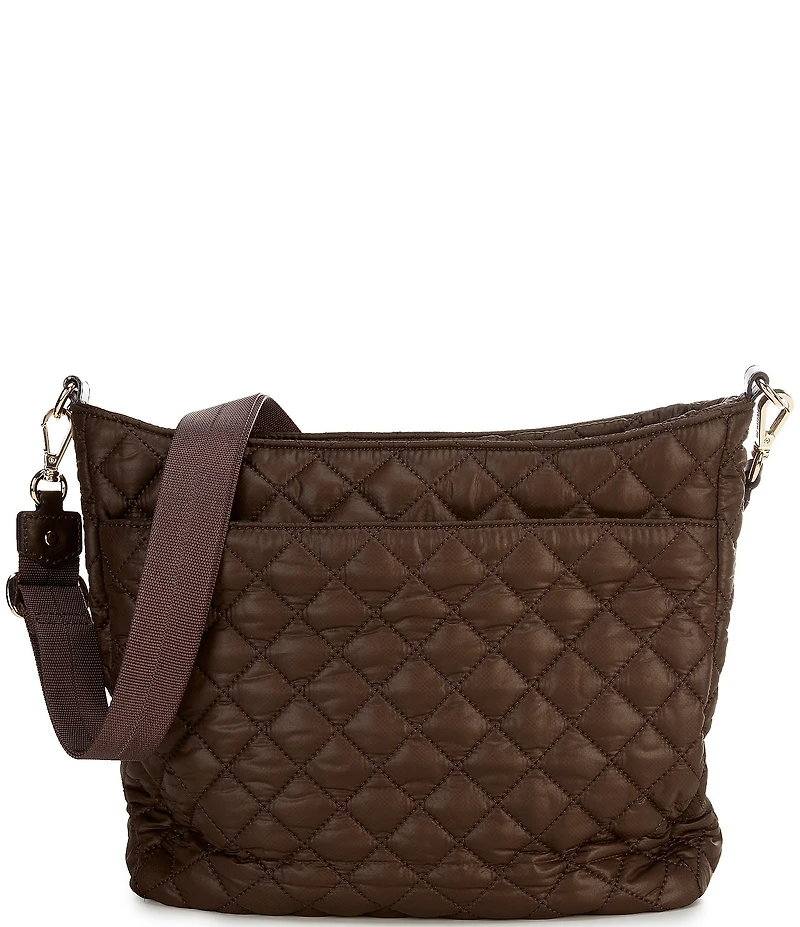 MZ Wallace Crosby Quilted Nylon Hobo Shoulder Bag