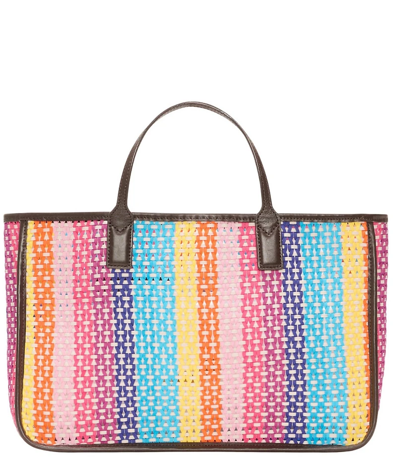 MZ Wallace Feria Stripe Georgica Straw Open Tote Bag